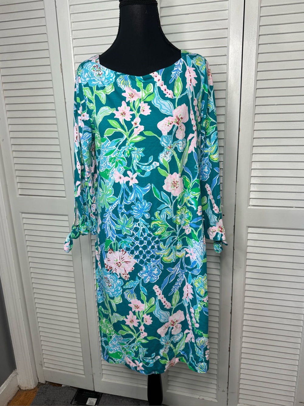 Lilly Pulitzer 100% Cotton Lidia Coastal Core Boat Neck Dress Size Medium